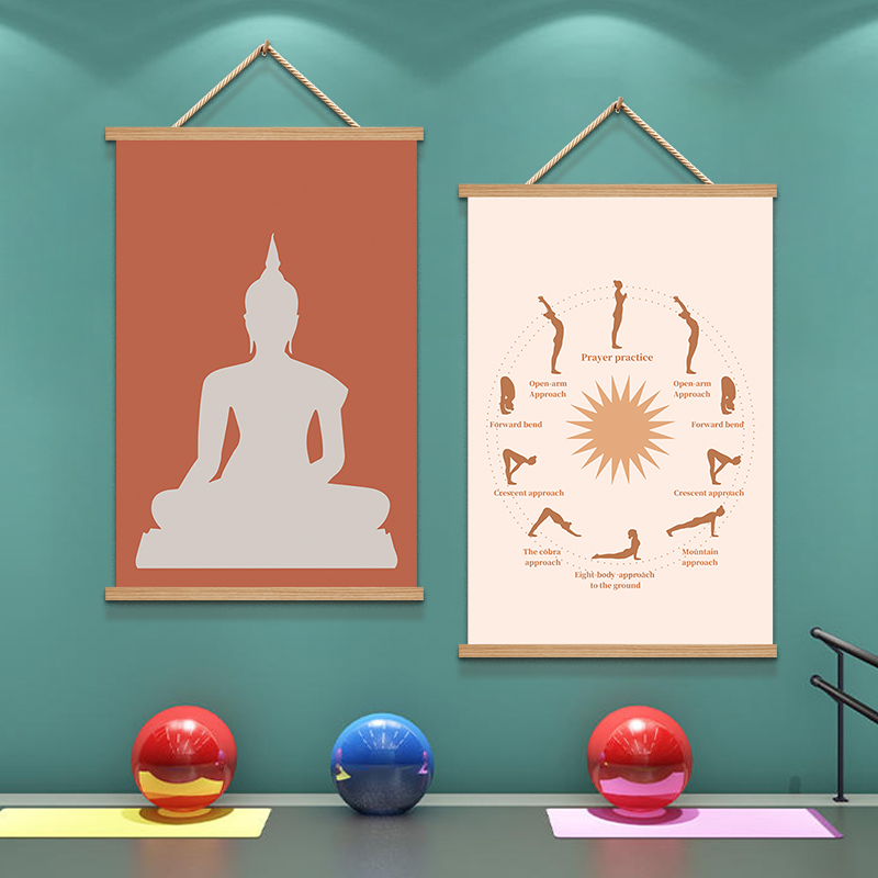Yoga Fitness Class - Modern Industrial Style Yoga Studio Wall