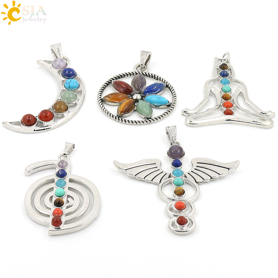 CSJA Chakras Natural Stone Cry - Yoga Health & Fitness Center 评论和价格