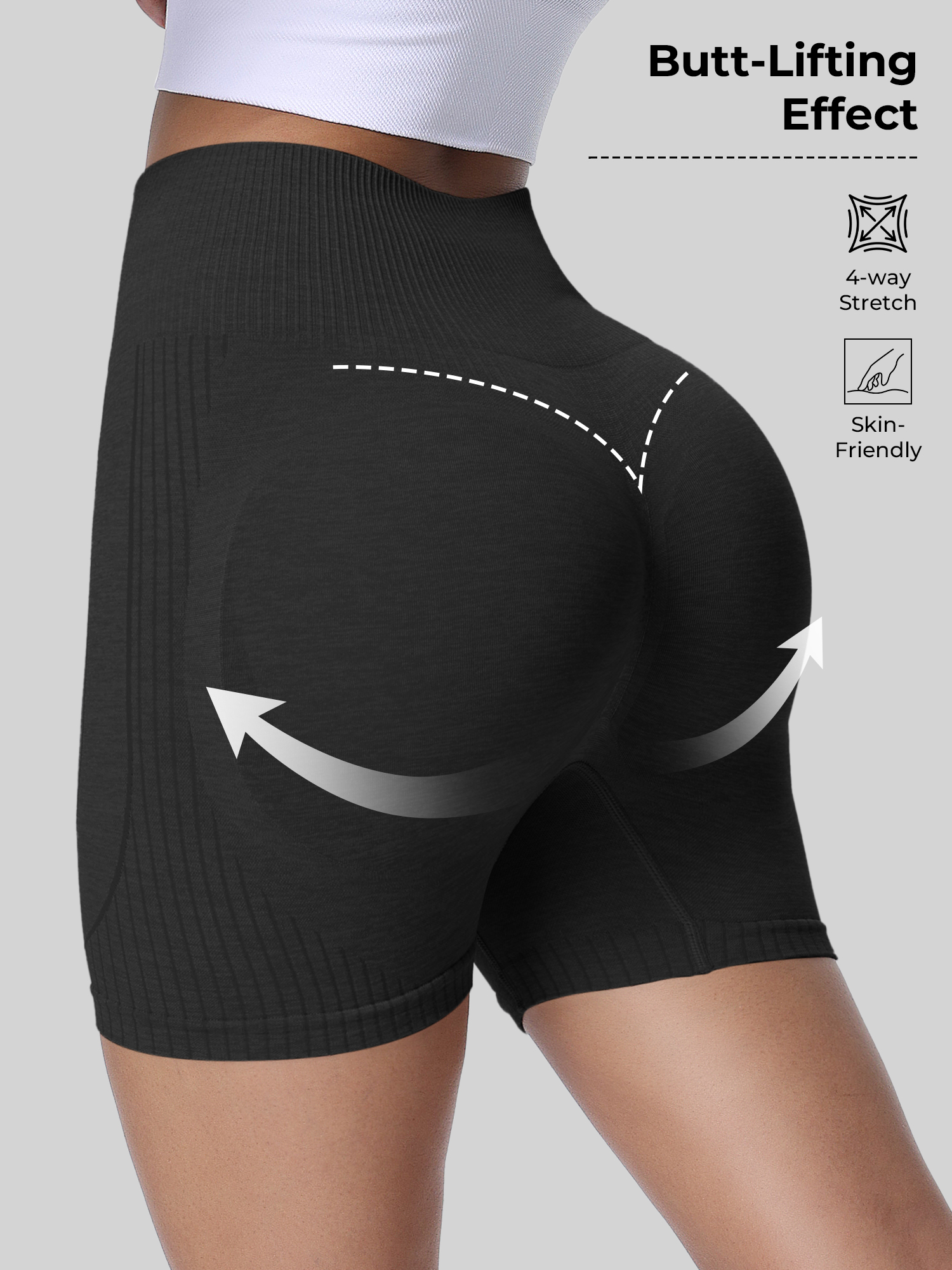 High Waist Elastic Yoga Shorts - Yoga Fitness Class 评论和价格