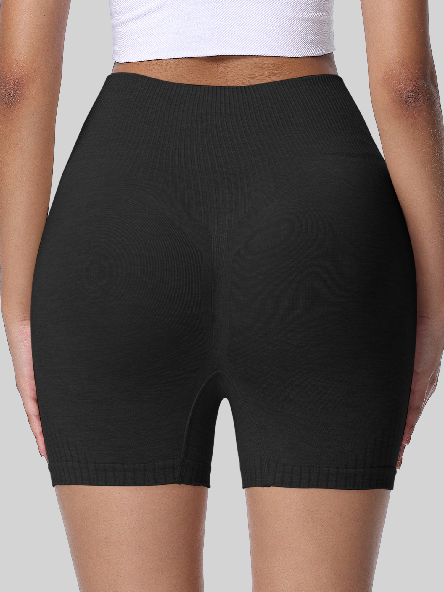 High Waist Elastic Yoga Shorts - Yoga Fitness Class 评论和价格