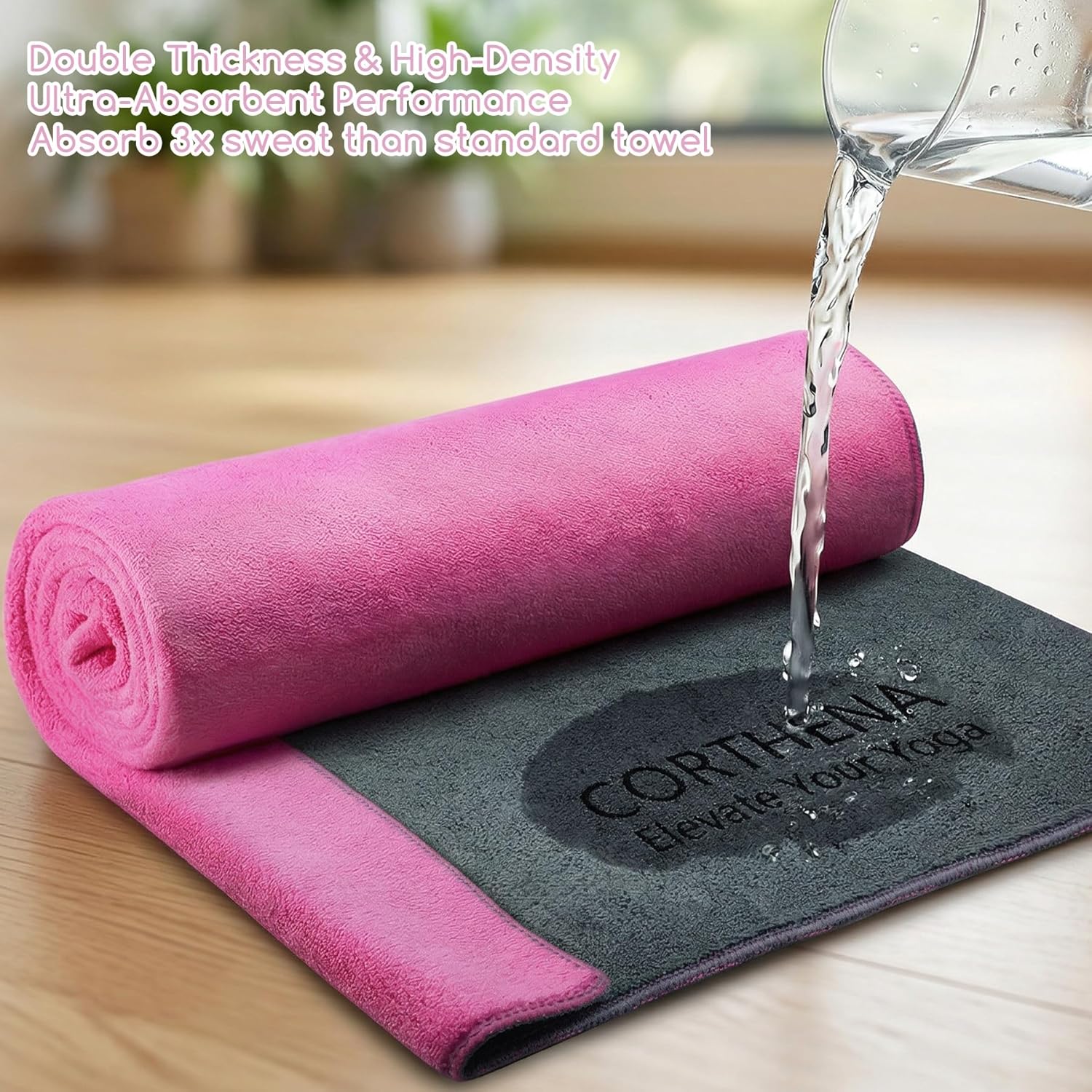 Yoga Mat Towel, Extra Thick 60 - Fitness Yoga Pilates 评论和价格