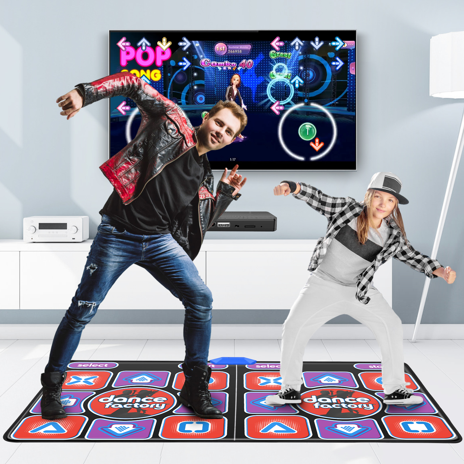 HDMI Wireless Double Dance Mat - Yoga Update Fitness 评论和价格